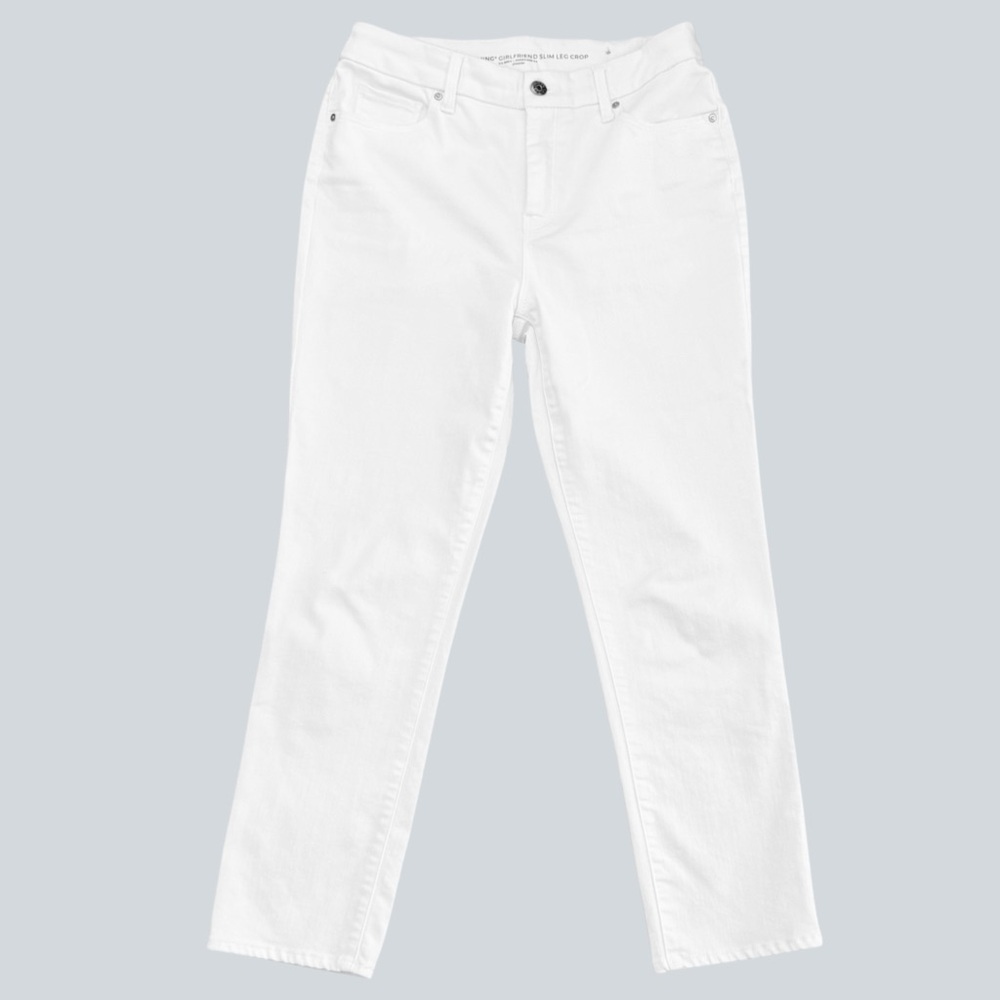 NWOT So Slimming by Chico’s Alabaster Girlfriend Slim Crop Leg Jeans - Picture 2 of 10